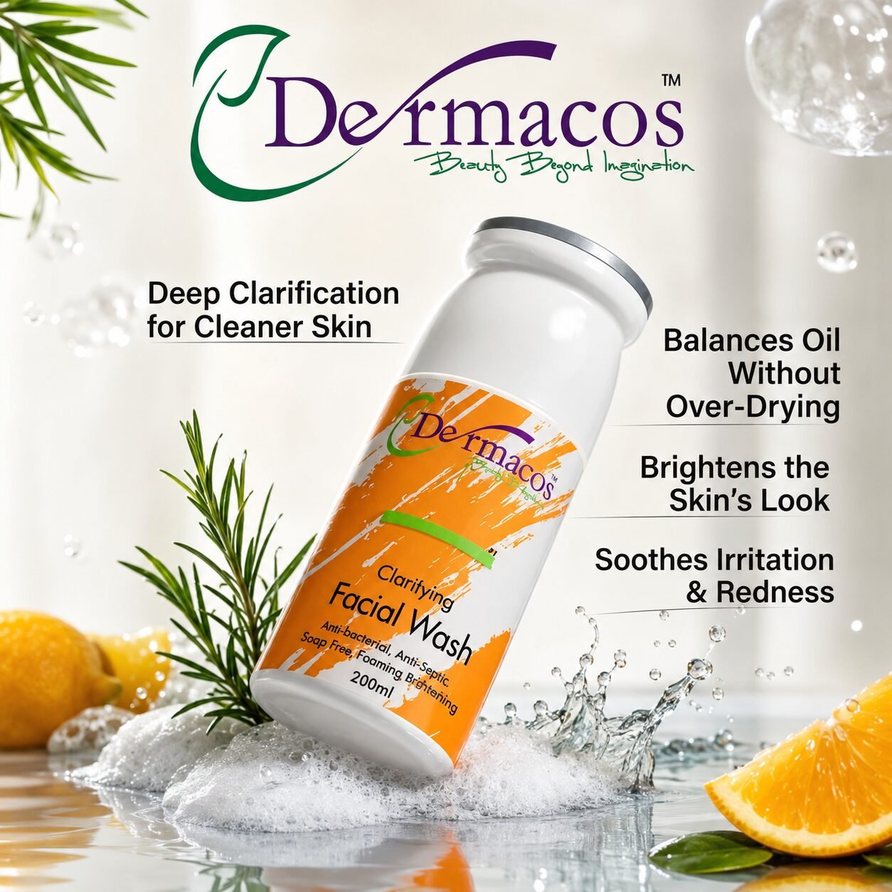 Dermacos Clarifying Facial Wash (200ml)