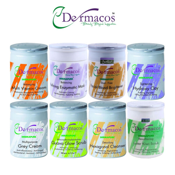 Dermacos Complete Facial Jars (500ml Each) Pack of 8