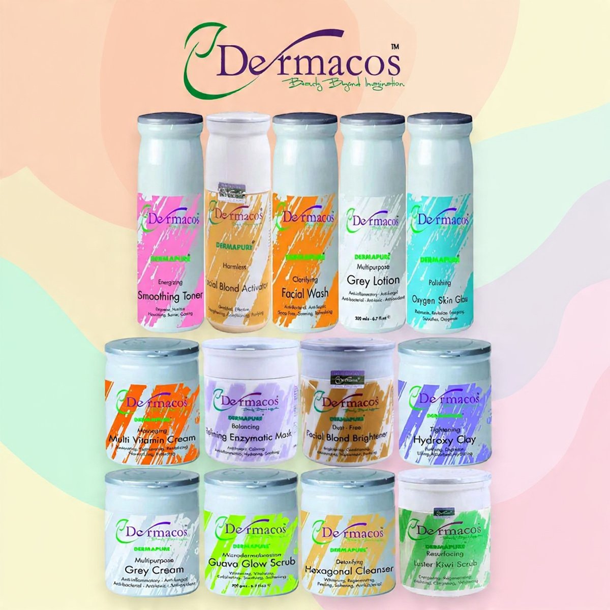 Dermacos Complete Facial Kit (500gm Each) Pack of 13
