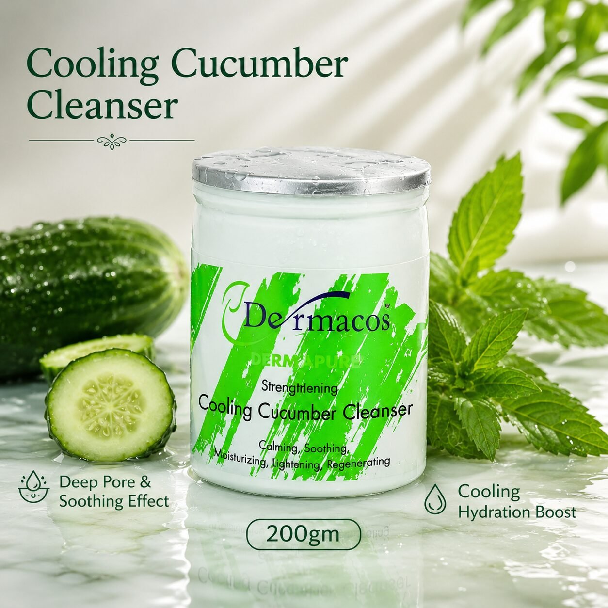 Dermacos Cooling Cucumber Cleanser (200gm)