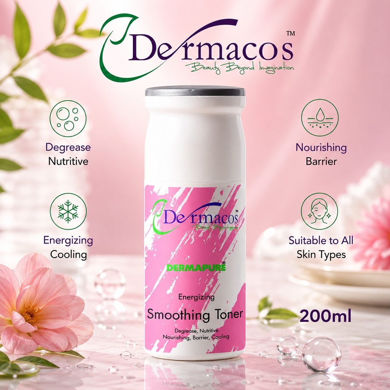 Dermacos Energizing Smoothing Toner (200ml)