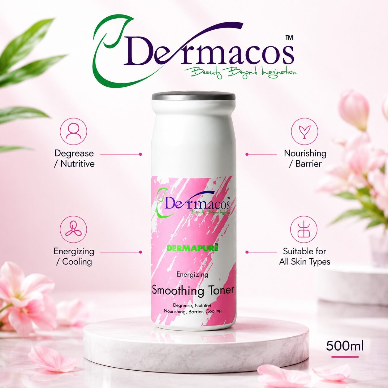 Dermacos Energizing Smoothing Toner (500ml)