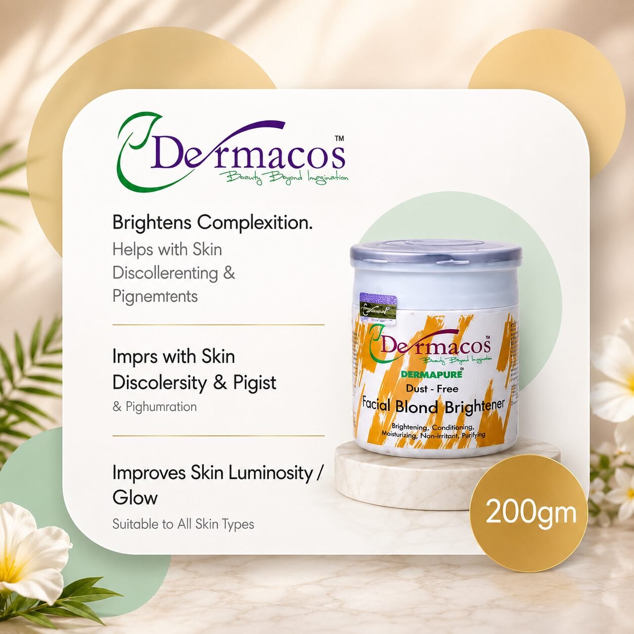 Dermacos Facial Blond Brightener (200gm)