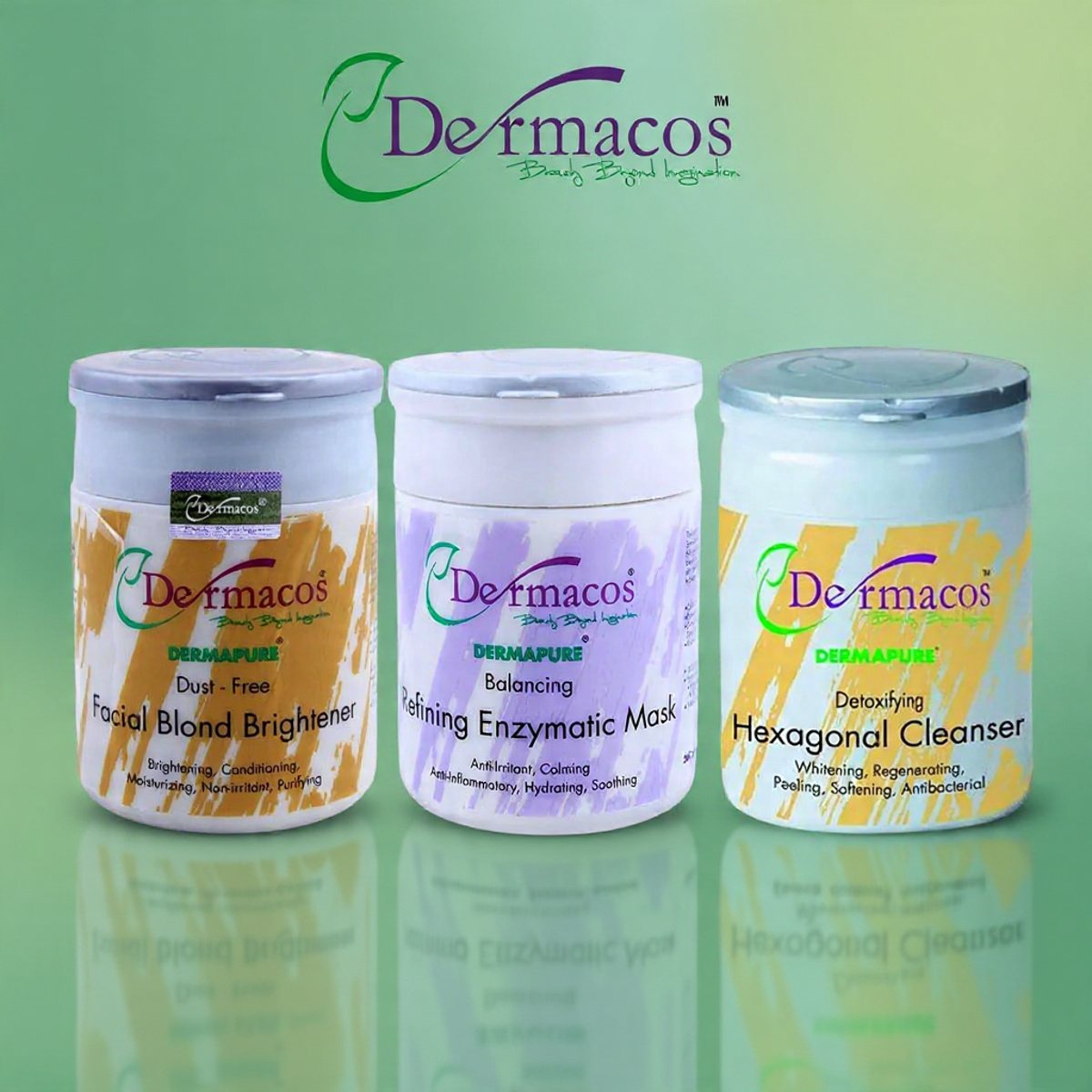 Dermacos Facial Jars Combination-2 (500ml Each) Pack of 3