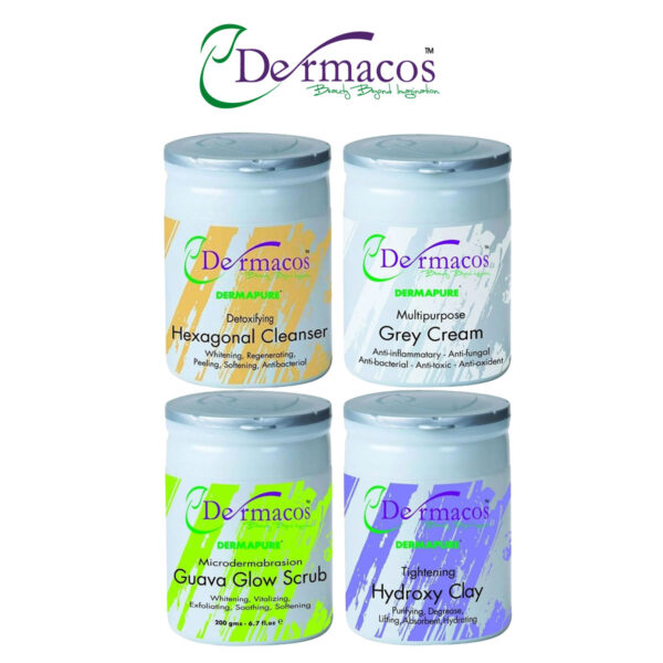 Dermacos Facial Jars Combination-3 (200ml Each) Pack of 4