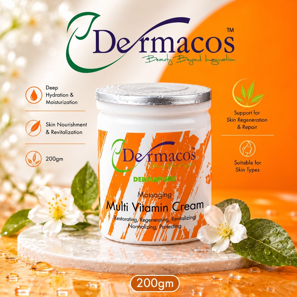 Dermacos Massaging Multi-Vitamin Cream (200gm)