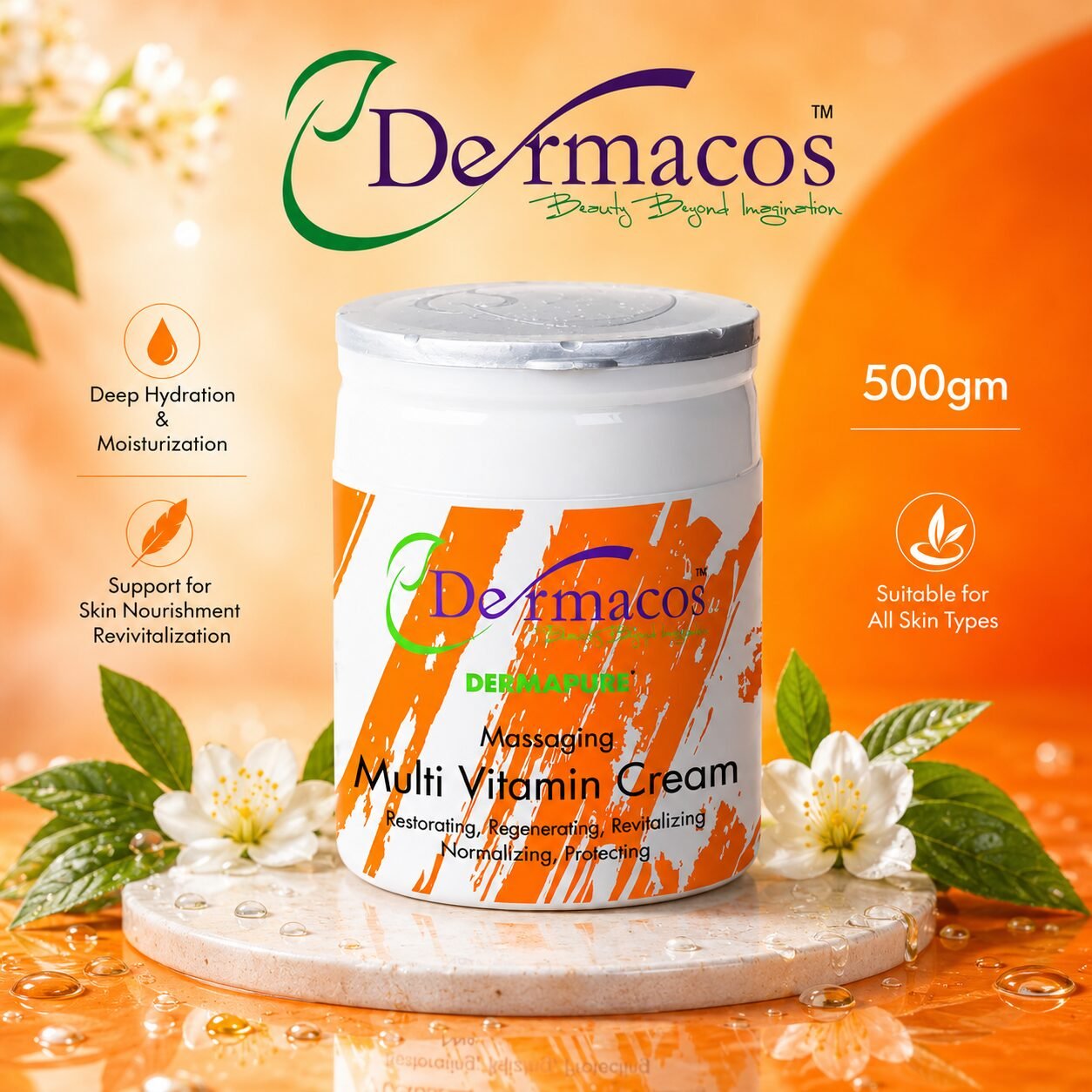 Dermacos Massaging Multi-Vitamin Cream (500gm)