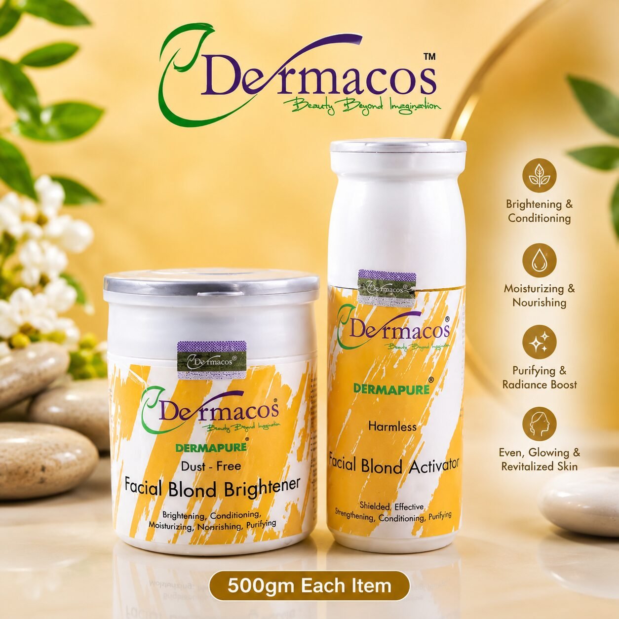 Dermacos Skin Polish Salon Pack Brightener + Activator (500ml)