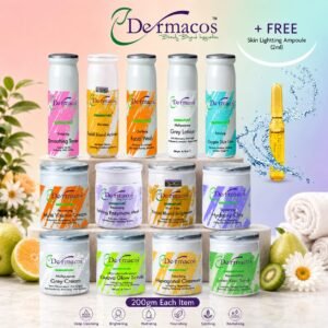 Dermacos Whitening Facial Kit (200gm Each) Pack of 13 + FREE Skin Lightning Ampoule (2ml)