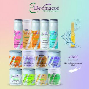 Dermacos Whitening Facial Kit (200gm Each) Pack of 13 + FREE Skin Lightning Ampoule (2ml)