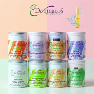 Dermacos Whitening Facial Kit Jars (200gm Each) Pack of 8 + FREE Skin Lightning Ampoule (2ml)