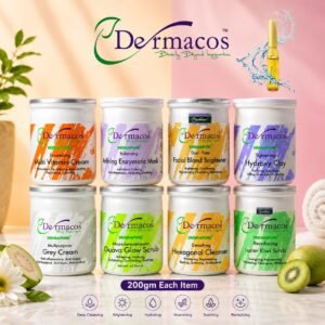 Dermacos Whitening Facial Kit Jars (200gm Each) Pack of 8 + FREE Skin Lightning Ampoule (2ml)