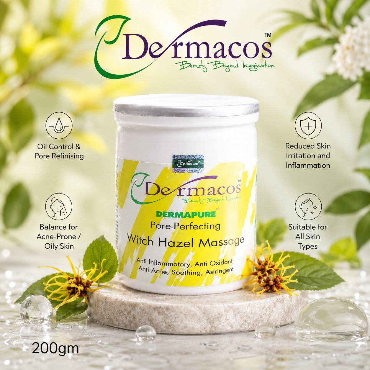 Dermacos Witch Hazel Massage (200gm)