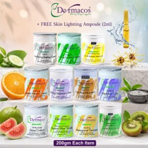 Dermacos Complete Facial Jars (200ml Each) Pack of 11 + FREE Skin Lightning Ampoule (2ml)