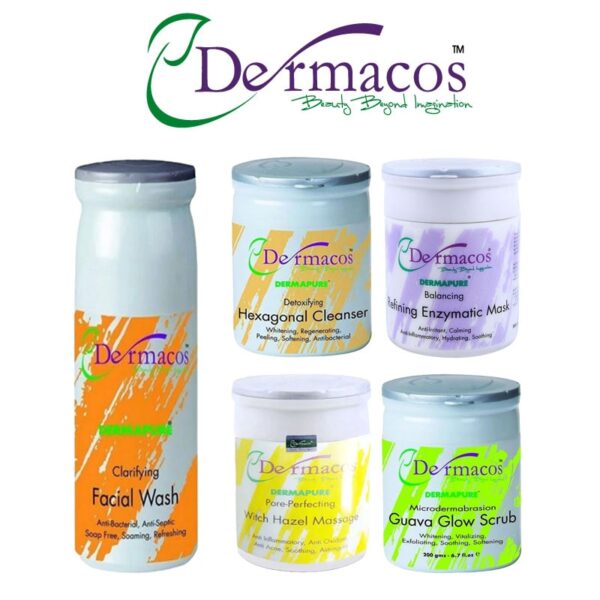 Dermacos Facial Kit Combination-4 (200ml Each) Pack of 5