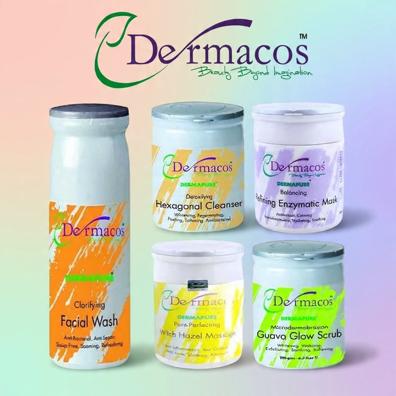 Dermacos Facial Kit Combination-4 (500ml Each) Pack of 5