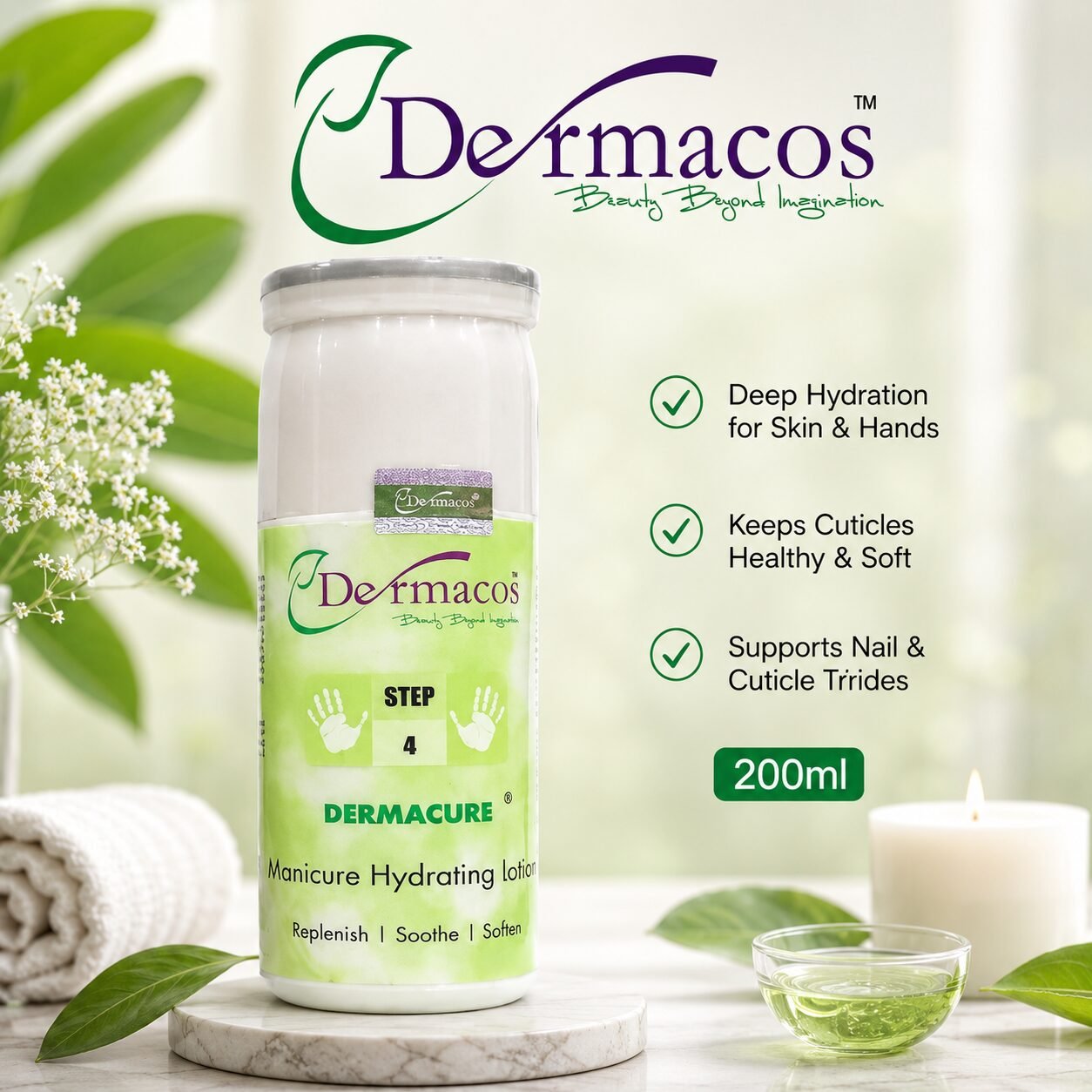 Dermacos Manicure Hydrating Lotion (200ml)