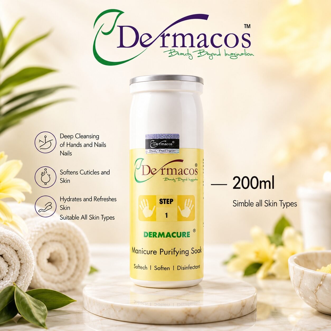 Dermacos Manicure Purifying Soak (200ml)