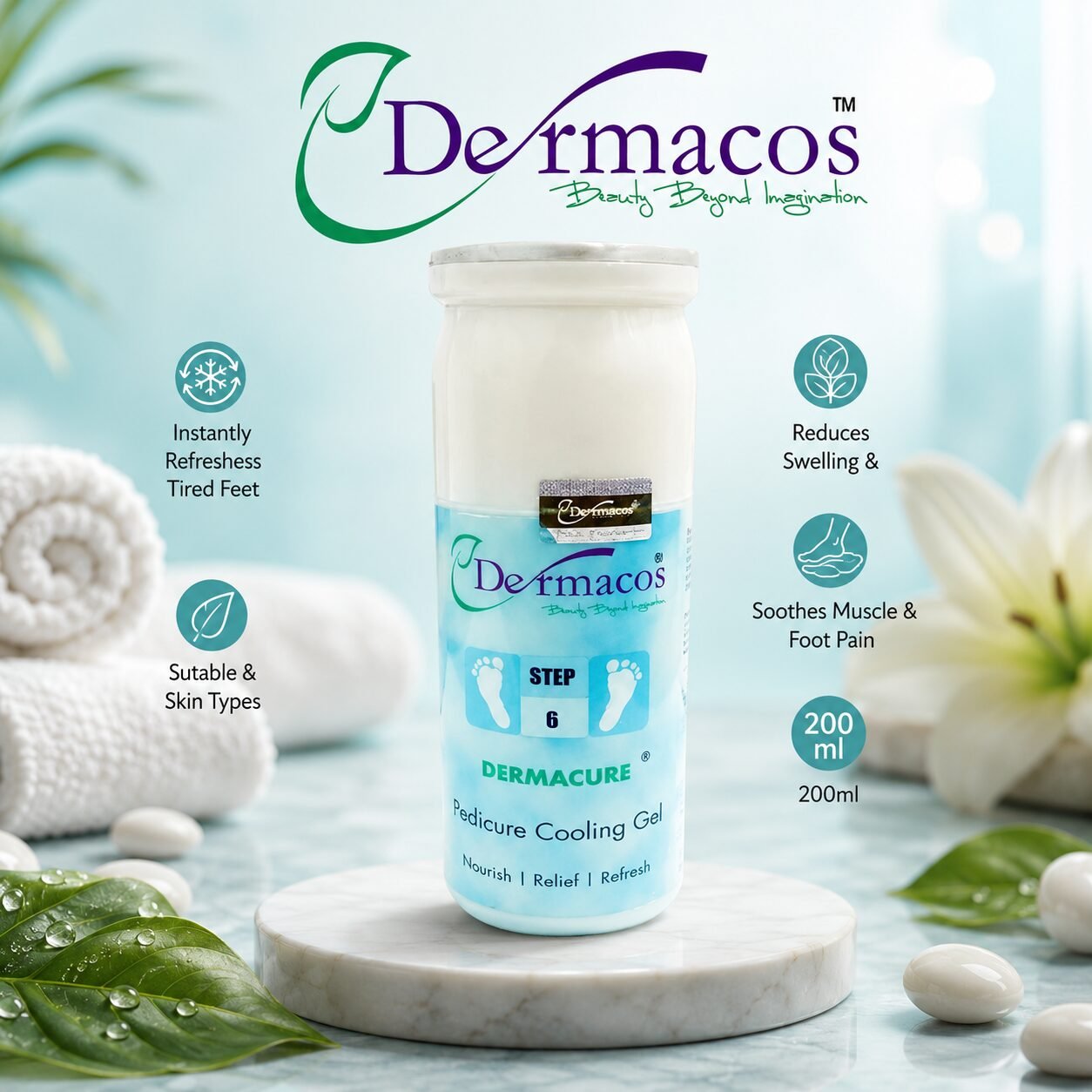 Dermacos Pedicure Cooling Gel (200ml)