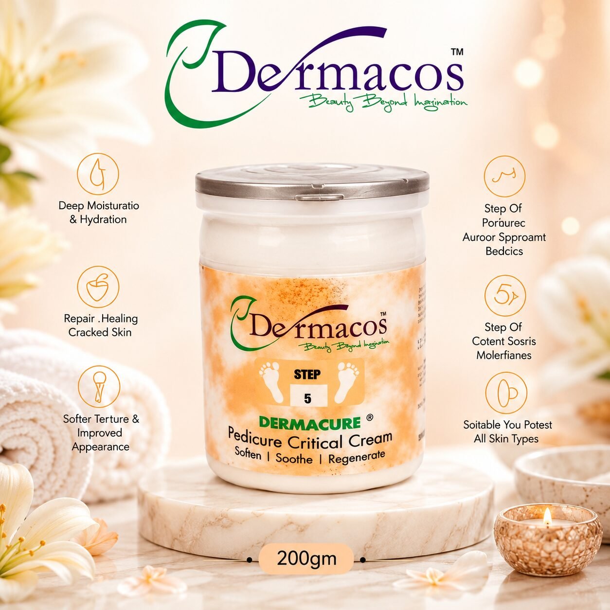 Dermacos Pedicure Critical Cream (200gm)