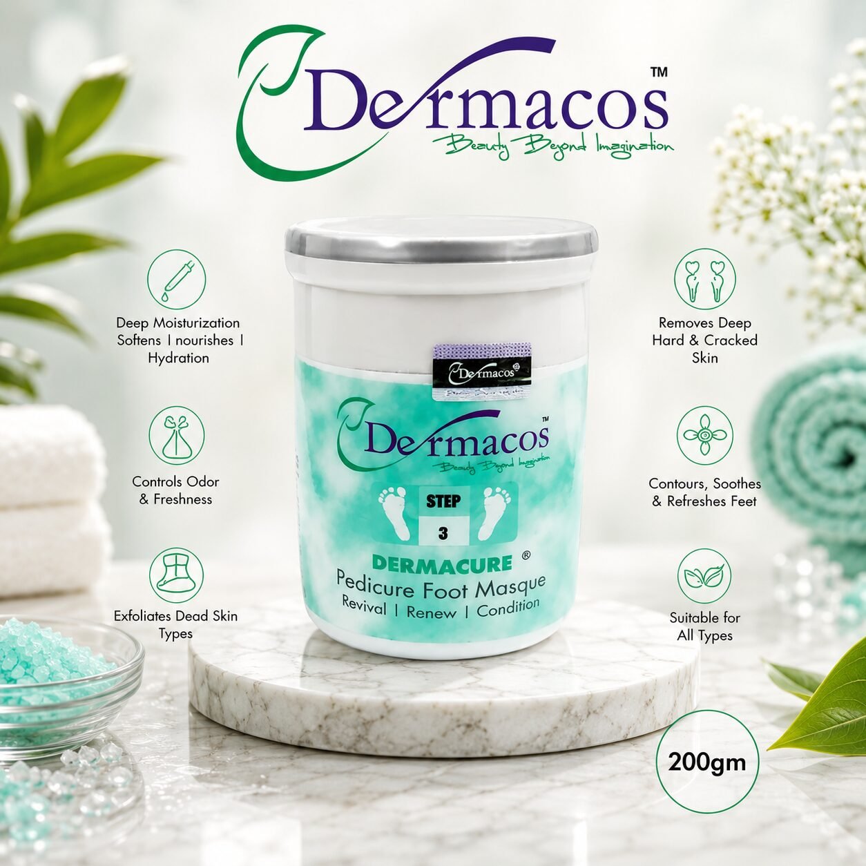 Dermacos Pedicure Foot Masque (200gm)