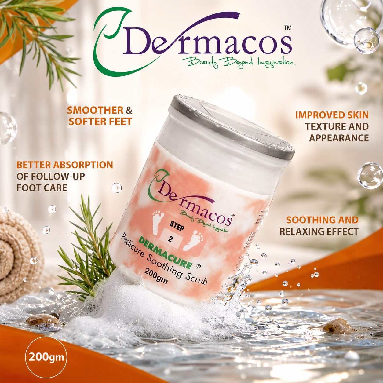 Dermacos Pedicure Soothing Scrub (200gm)
