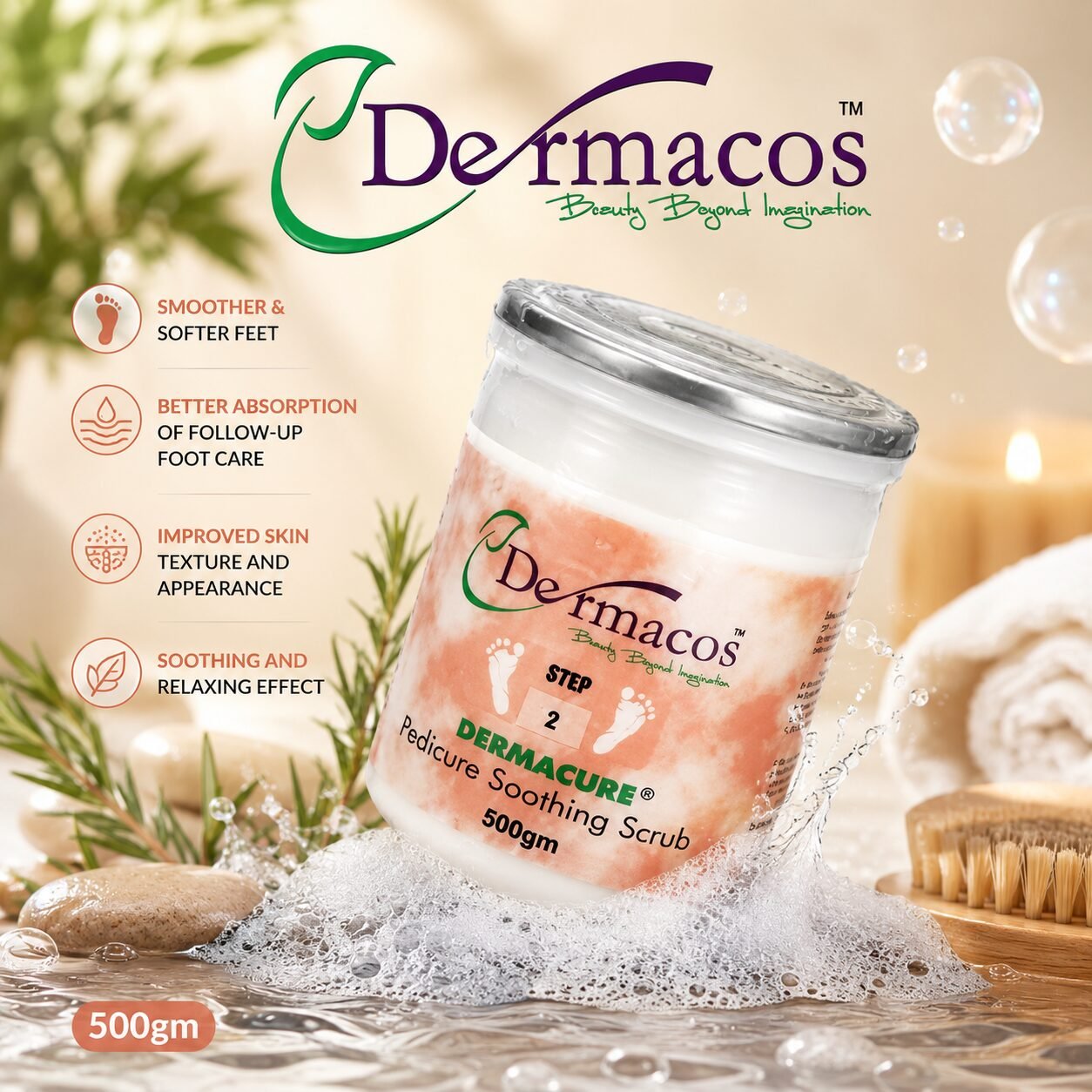 Dermacos Pedicure Soothing Scrub (500gm)