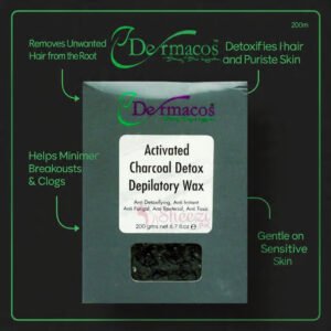 Dermacos Activated Charcoal Liposoluble Depilatory Wax (200gm)