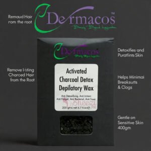 Dermacos Activated Charcoal Liposoluble Depilatory Wax (400gm)