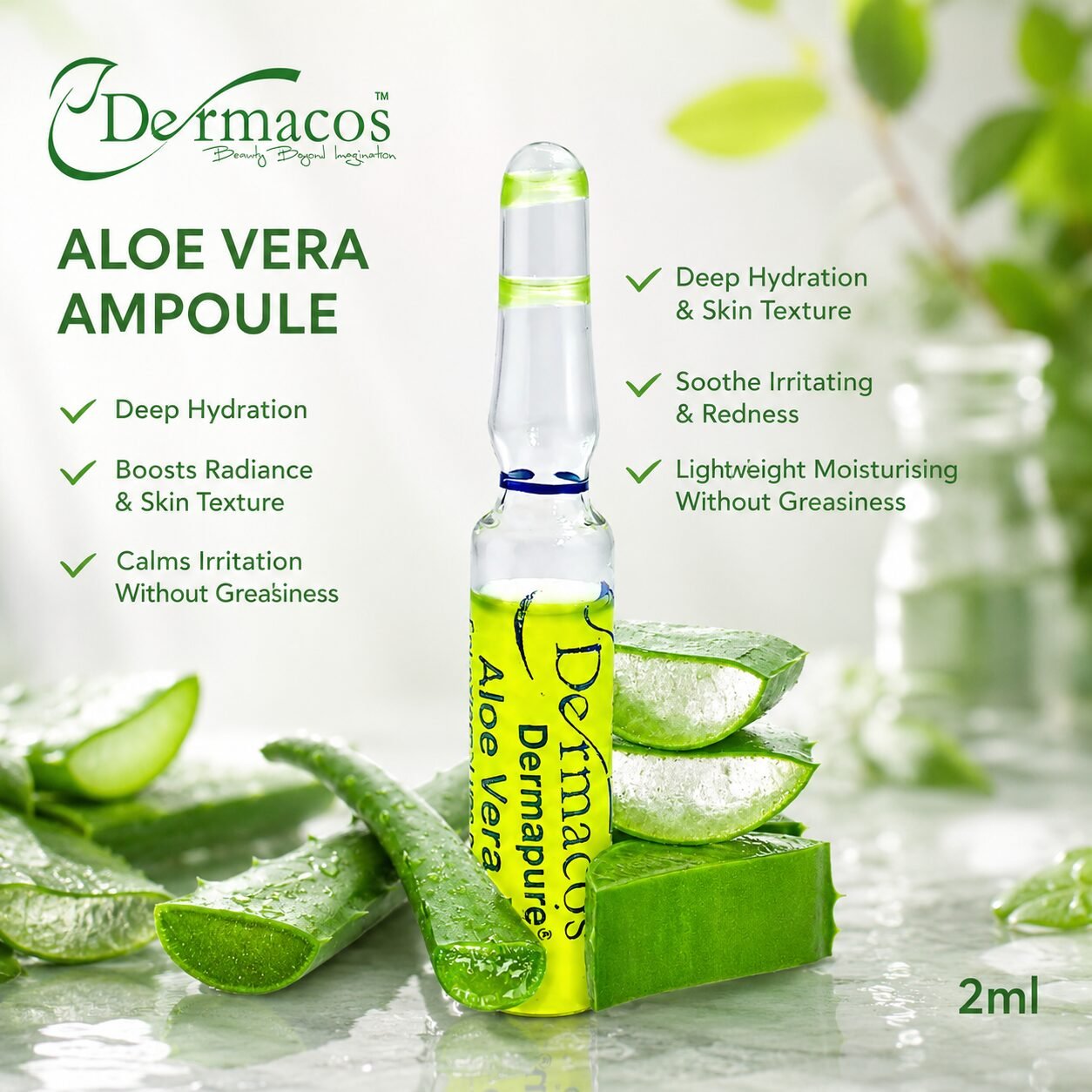 Dermacos Dermapure Aloe Vera Extract Ampoule (2ml)
