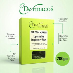 Dermacos Green Apple Liposoluble Depilatory Wax (200gm)