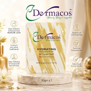 Dermacos Hydrating Rubbering Peel-Off Mask 24 Carat Gold (30gm) Pack of 7