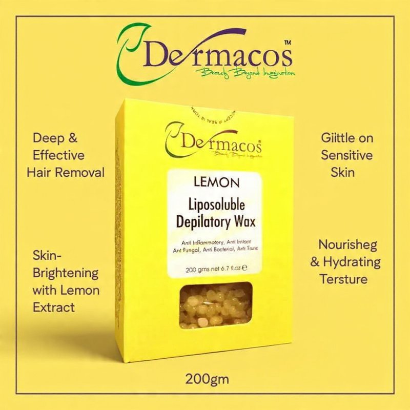Dermacos Lemon Liposoluble Depilatory Wax (200gm)