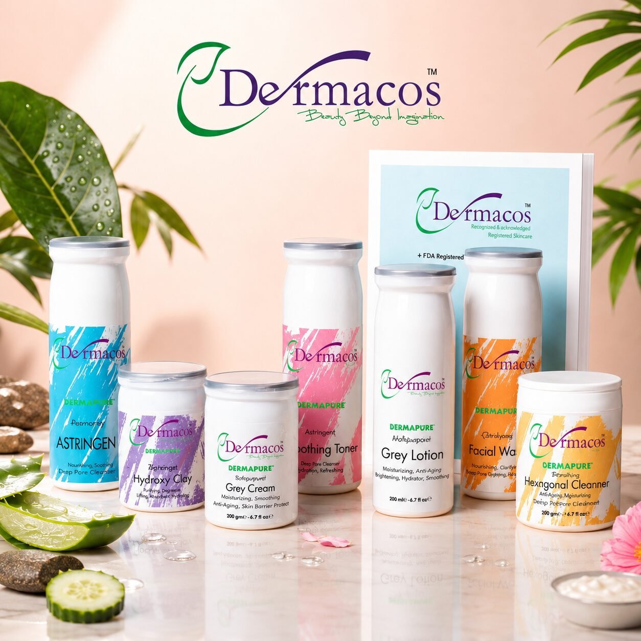 Dermacos Oily Acne Skin Facial Kit (Pack of 8)