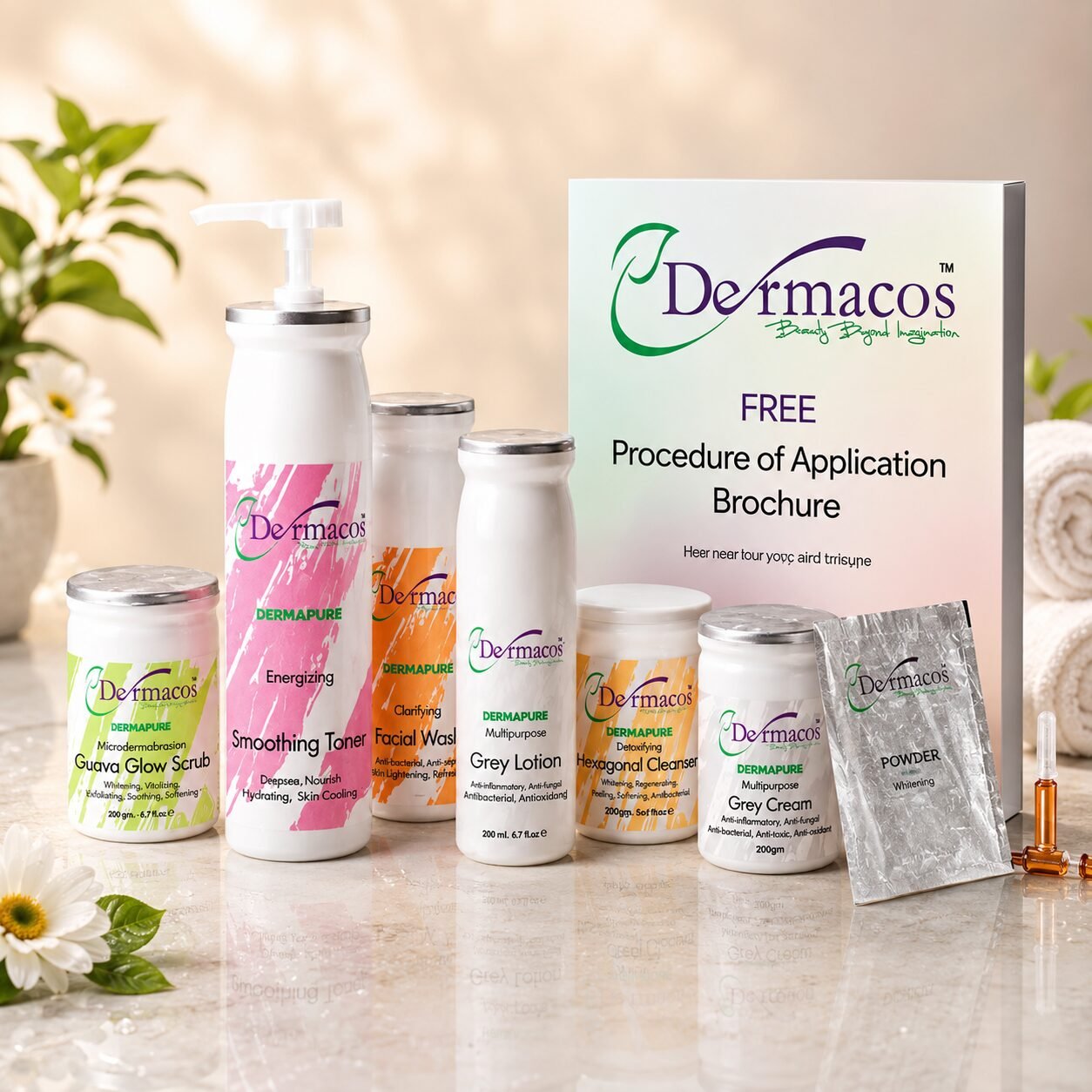 Dermacos Whitening Facial Kit (Pack of 9)