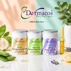 Dermacos Crystal Clear Facial Kit (200gm Each) Pack of 3 + FREE Skin Lightning Ampoule (2ml)