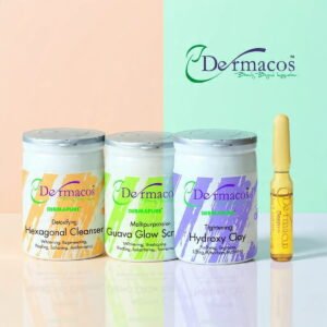 Dermacos Crystal Clear Facial Kit (200gm Each) Pack of 3 + FREE Skin Lightning Ampoule (2ml)